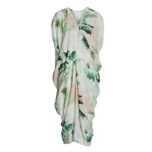 Lenny Niemeyer Dress Cover Up Caftan V-Neck Tropical Vacation Quiet Luxury S
